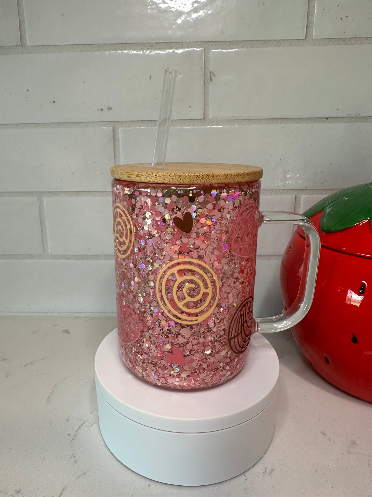 15 oz Glass w/ Handle