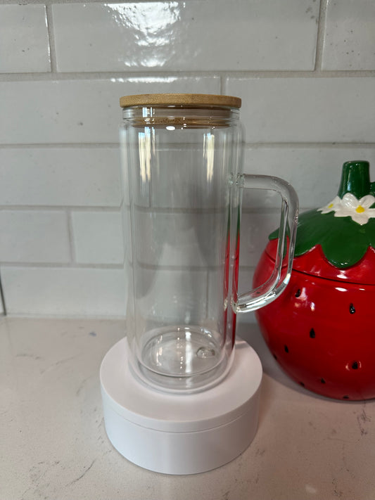 20 oz Glass w/ Handle