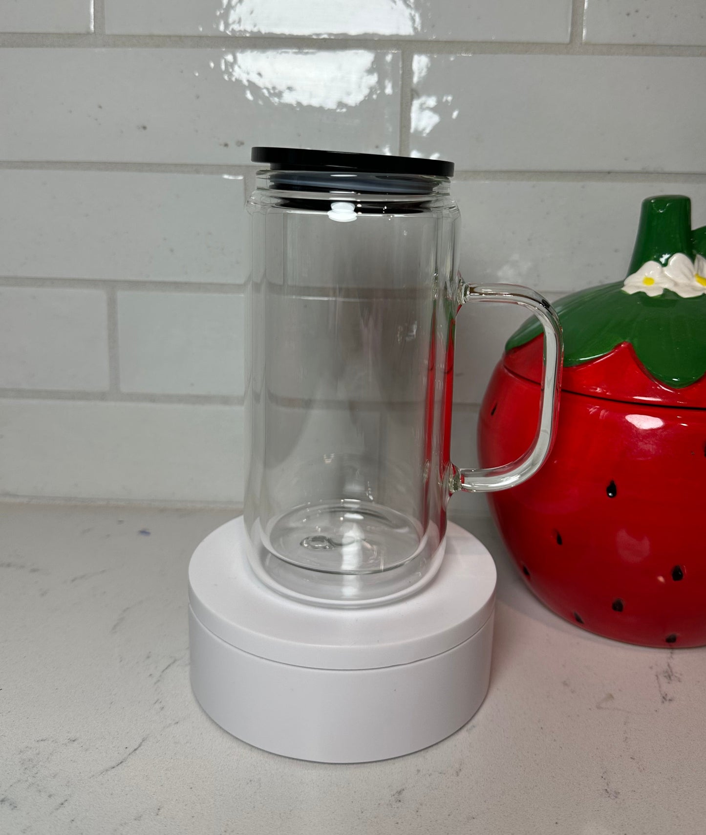 16 oz Glass w/ Handle